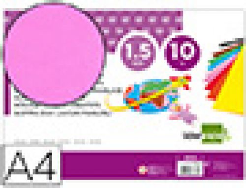 Goma eva liderpapel din a4 60 gr espessura 1,5mm rosa pack 10 folhas , Liderpapel , 78495 , 8423473784956